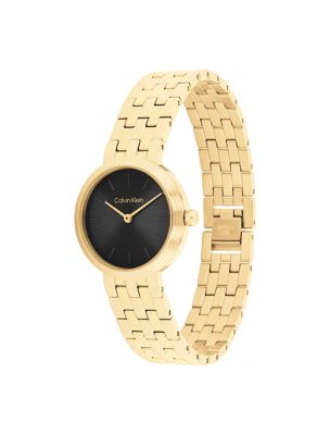 gold minimalist bracelet watch for women calvin klein