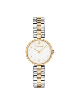 multi gleam zweifarbige uhr as stahl für damen - calvin klein
