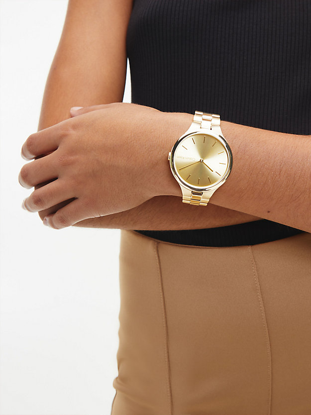 gold zegarek - linked dla kobiety - calvin klein