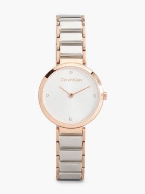 Montres femme Calvin Klein K2Y236K6 - Bracelet Cuir Blanc sur