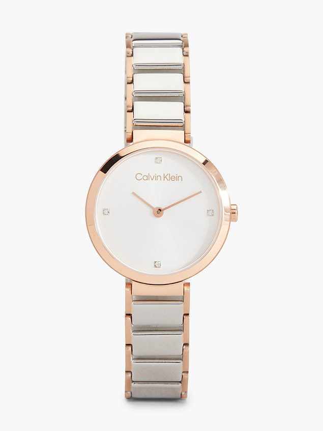 silver horloge - minimalistic t bar voor dames - calvin klein