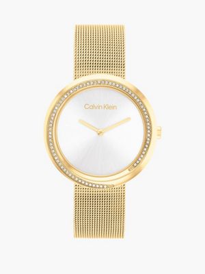 Calvin Klein K1A238 00 Swiss Made Watch Quartz (Broken Glass) Women's Watch  Gold