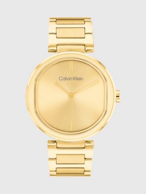 Calvin klein women's hot sale gold watch