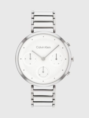 Calvin klein hotsell women's silver watch