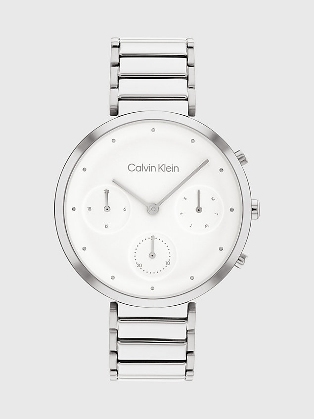 silver zegarek - minimalistic t-bar dla kobiety - calvin klein