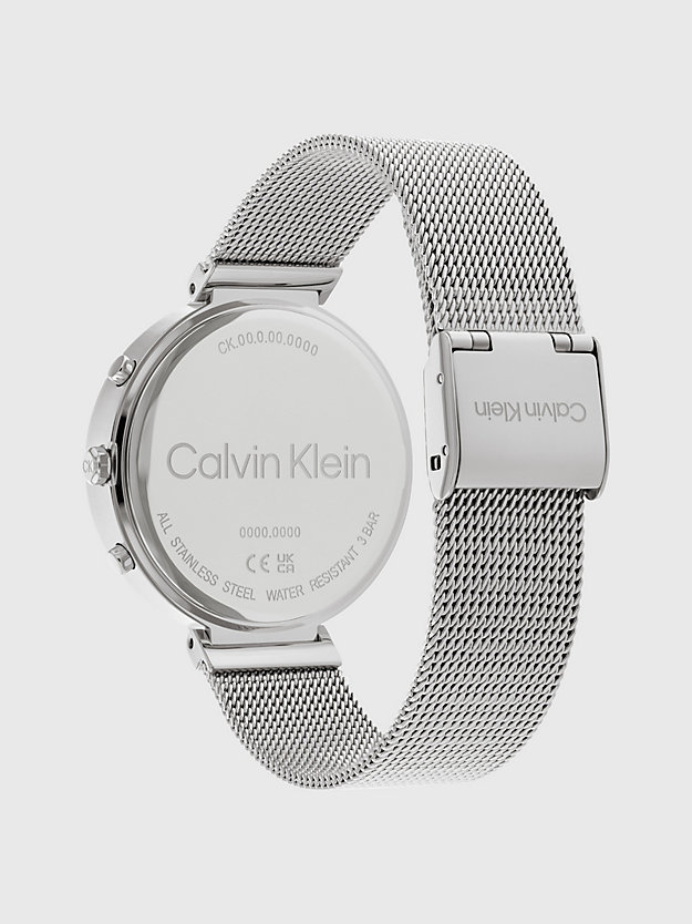 silver horloge - minimalistic t-bar voor dames - calvin klein
