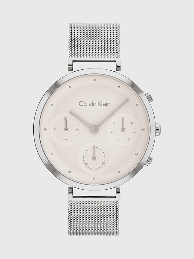 silver watch - minimalistic t-bar for women calvin klein
