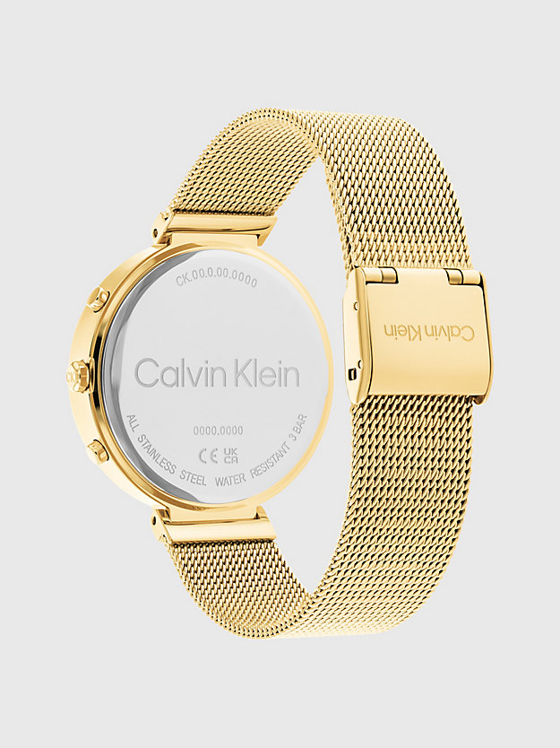 GOLD Uhr - Minimalistic T-Bar für Damen CALVIN KLEIN