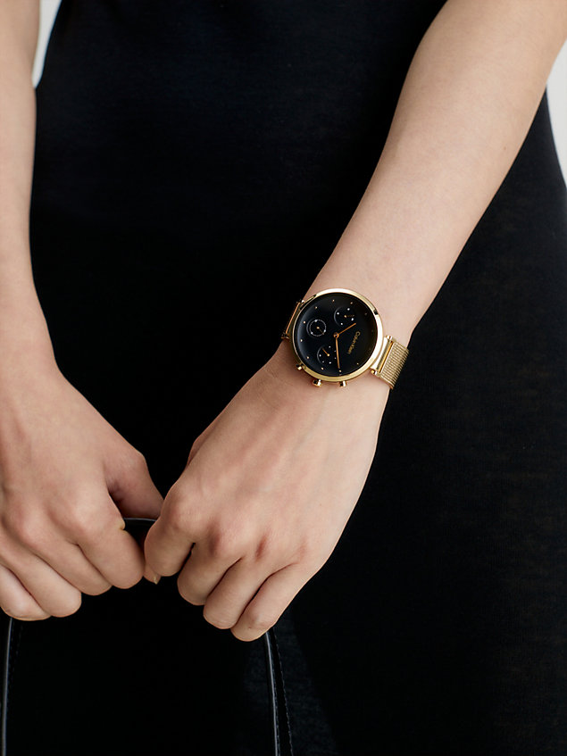 gold zegarek - minimalistic t-bar dla kobiety - calvin klein