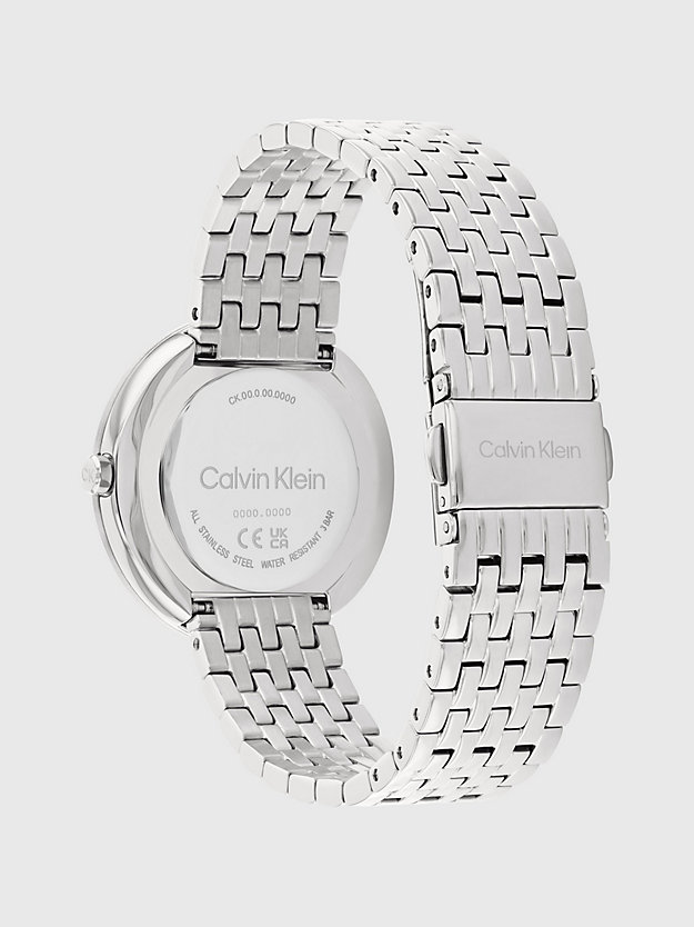 silver watch - twisted bezel for women calvin klein
