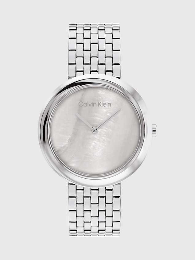 silver zegarek - twisted bezel dla kobiety - calvin klein