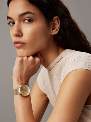 gold watch - ck shape for women calvin klein