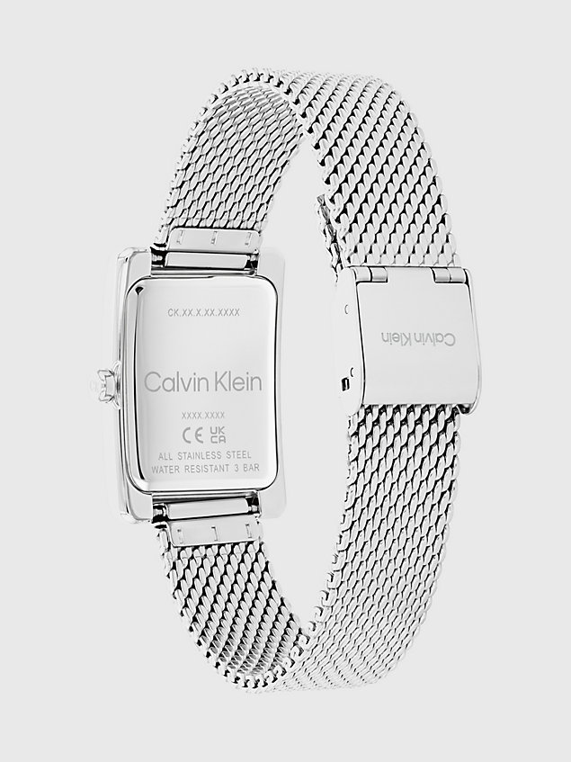 silver zegarek - ck styled dla kobiety - calvin klein