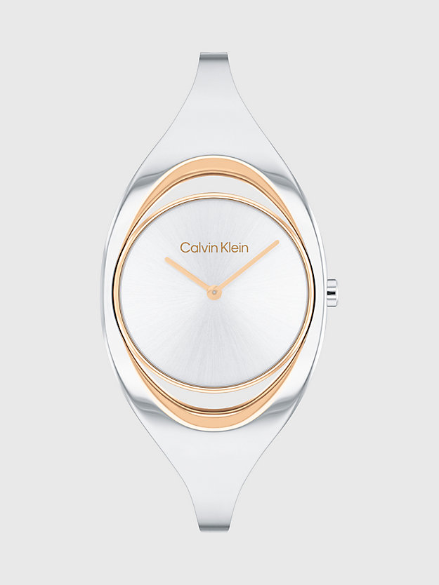 two tone watch - ck elated for women calvin klein