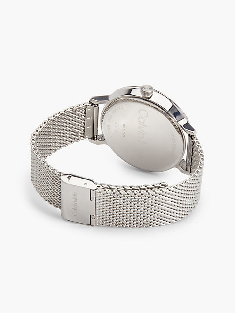 silver watch - modern for men calvin klein