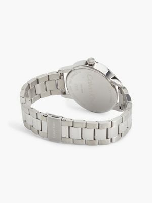 silver watch - linked for men calvin klein
