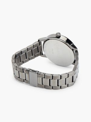 grey ionic grey plated steel watch for men calvin klein