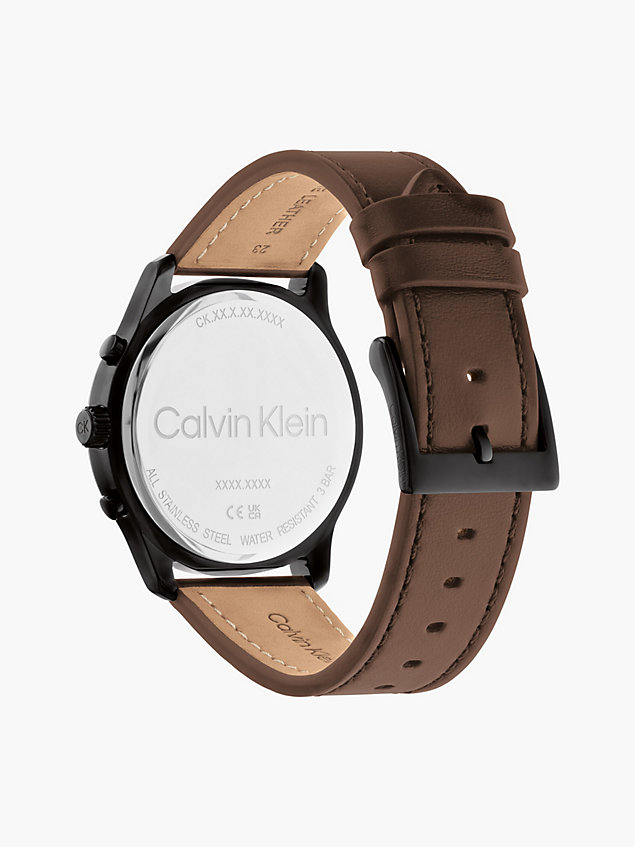 brown zegarek - ambition dla mężczyźni - calvin klein