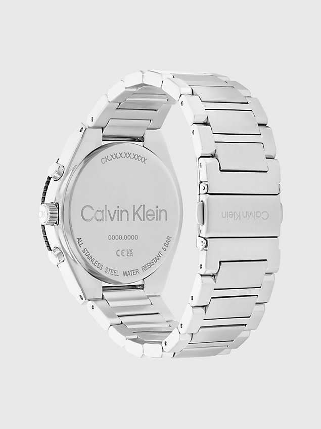silver zegarek - ck fearless dla mężczyźni - calvin klein