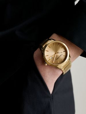 Calvin klein shop gold watch mens