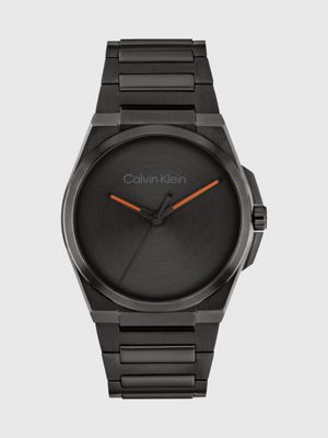 Men s Watches Leather Silver Watches Calvin Klein