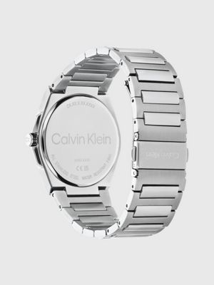 silver watch - meta minimal for men calvin klein