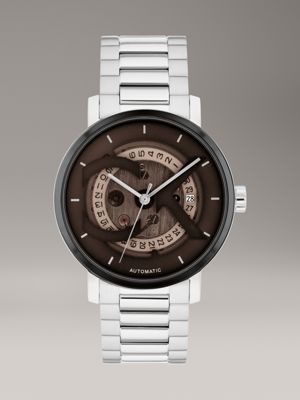 silver watch - ck iconic auto for men calvin klein