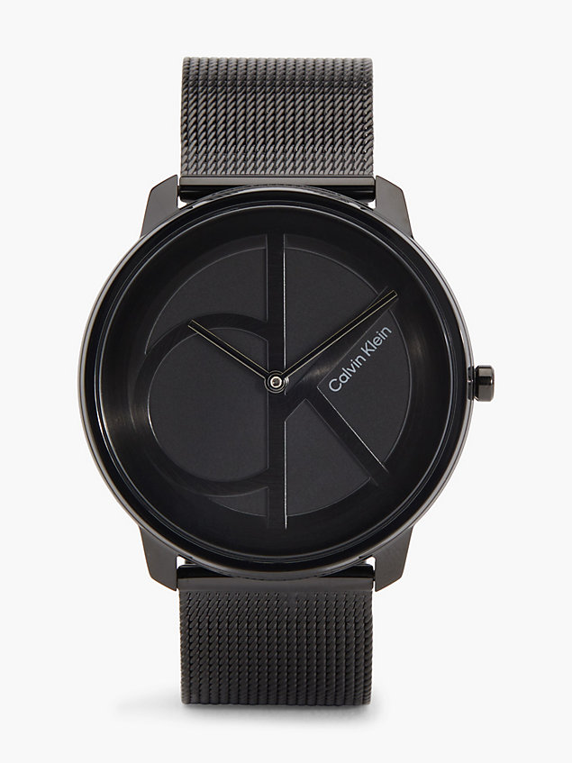 black zegarek - iconic mesh dla unisex - calvin klein