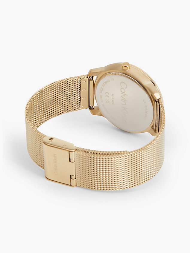 gold zegarek - iconic mesh dla unisex - calvin klein