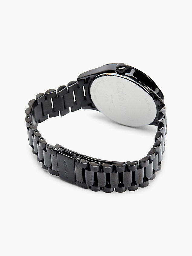black horloge - iconic bracelet voor unisex - calvin klein