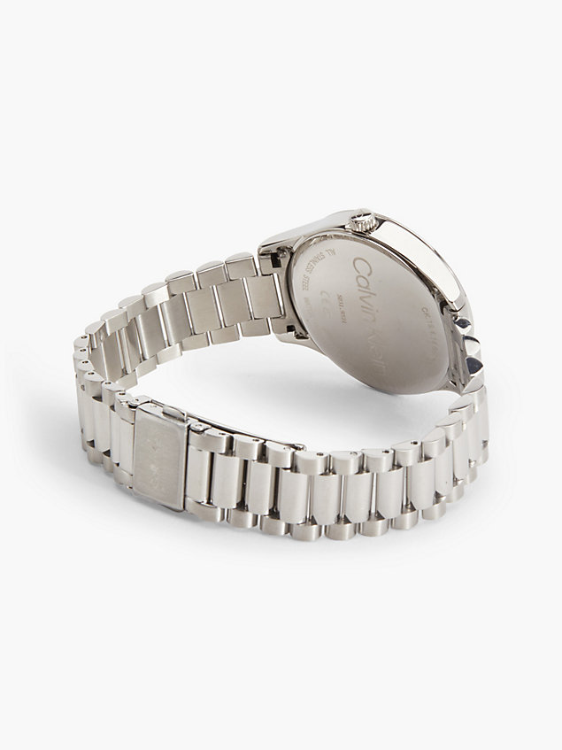 silver watch - iconic bracelet for unisex calvin klein