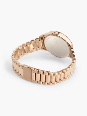 carnation gold c-dial bracelet watch for adults gender inclusive calvin klein