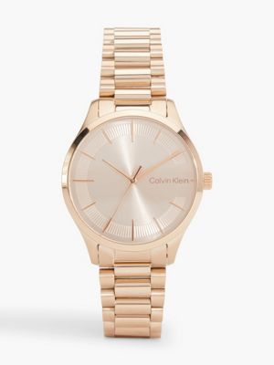 gold c-dial bracelet watch for adults gender inclusive calvin klein