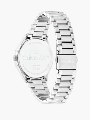 silver all-over monogram bracelet watch for adults gender inclusive calvin klein