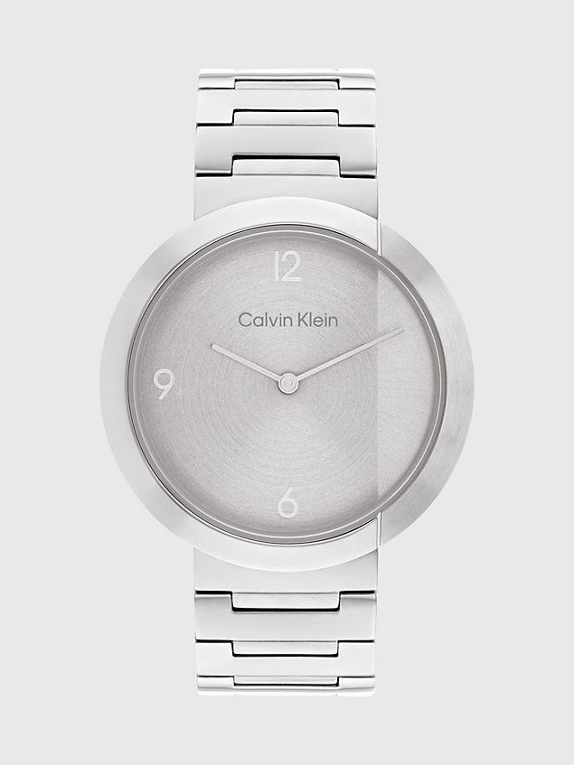 silver zegarek - ck eccentric dla unisex - calvin klein