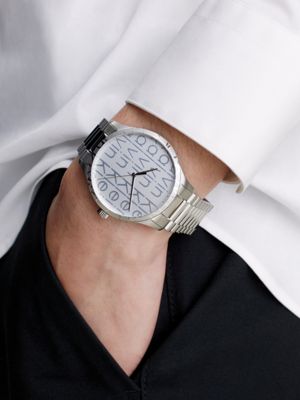 silver watch - ck iconic for adults gender inclusive calvin klein