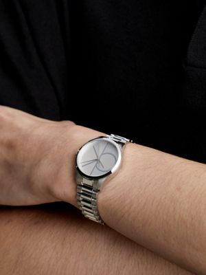 silver watch - ck iconic for adults gender inclusive calvin klein