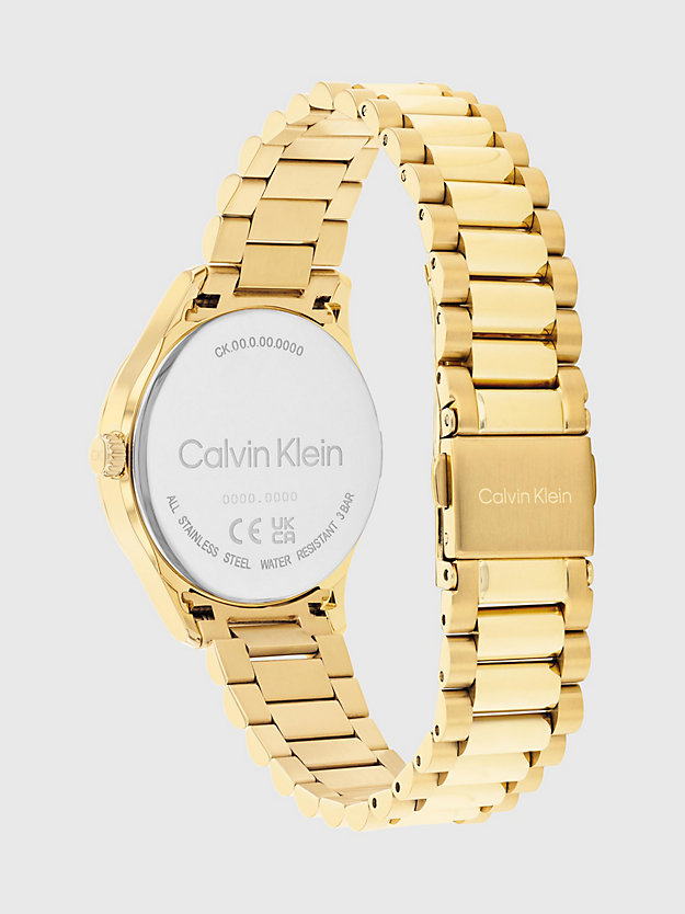 gold horloge - ck iconic voor unisex - calvin klein