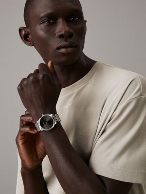 silver watch - intrigue for adults gender inclusive calvin klein