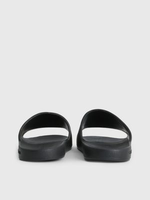 BLACK Textured Sliders for men CALVIN KLEIN JEANS