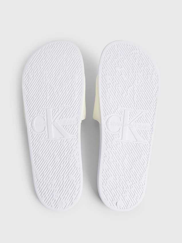 white recycelte canvas-slippers für herren - calvin klein jeans
