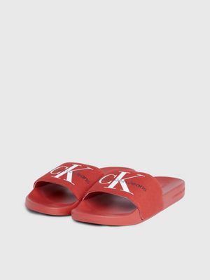 Calvin klein sliders red shop