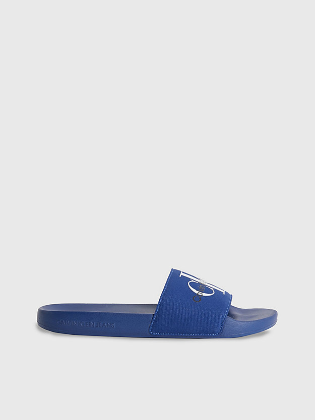 RICH NAVY Recycled Canvas Sliders for men CALVIN KLEIN JEANS