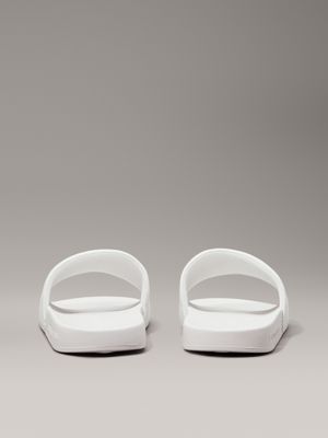 white canvas sliders for men calvin klein jeans