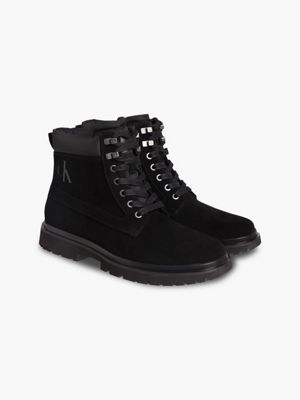calvin klein black suede boots