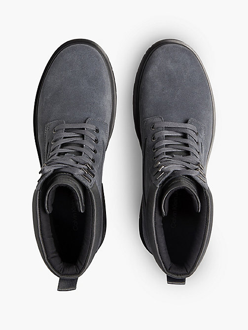 Heren Schoenen voor voor Boots voor Chique boots Calvin Klein Leer Leren Sneakers in het Zwart voor heren 