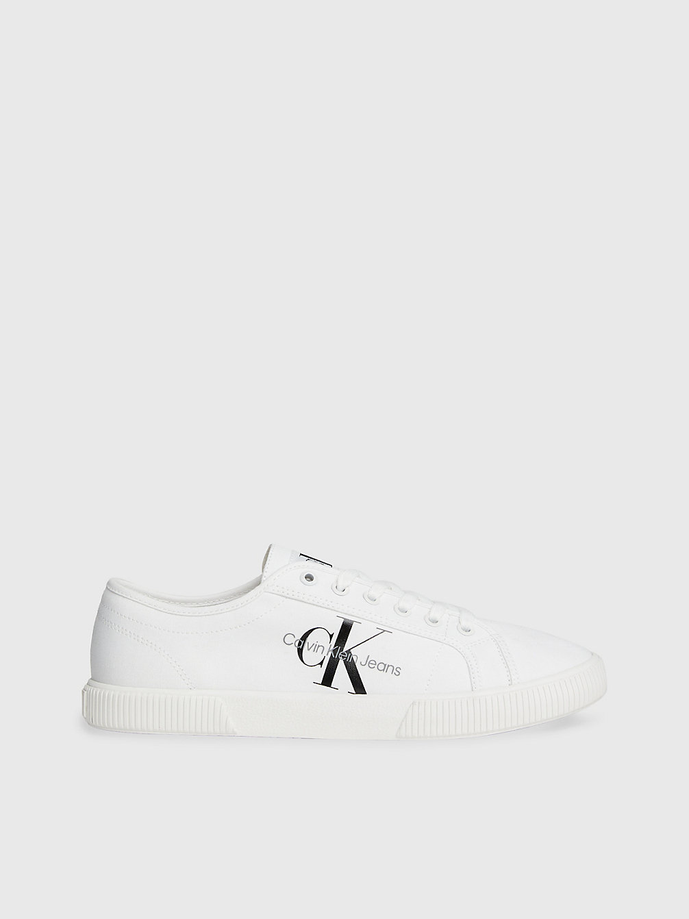 WHITE Sneaker In Canvas undefined Uomini Calvin Klein