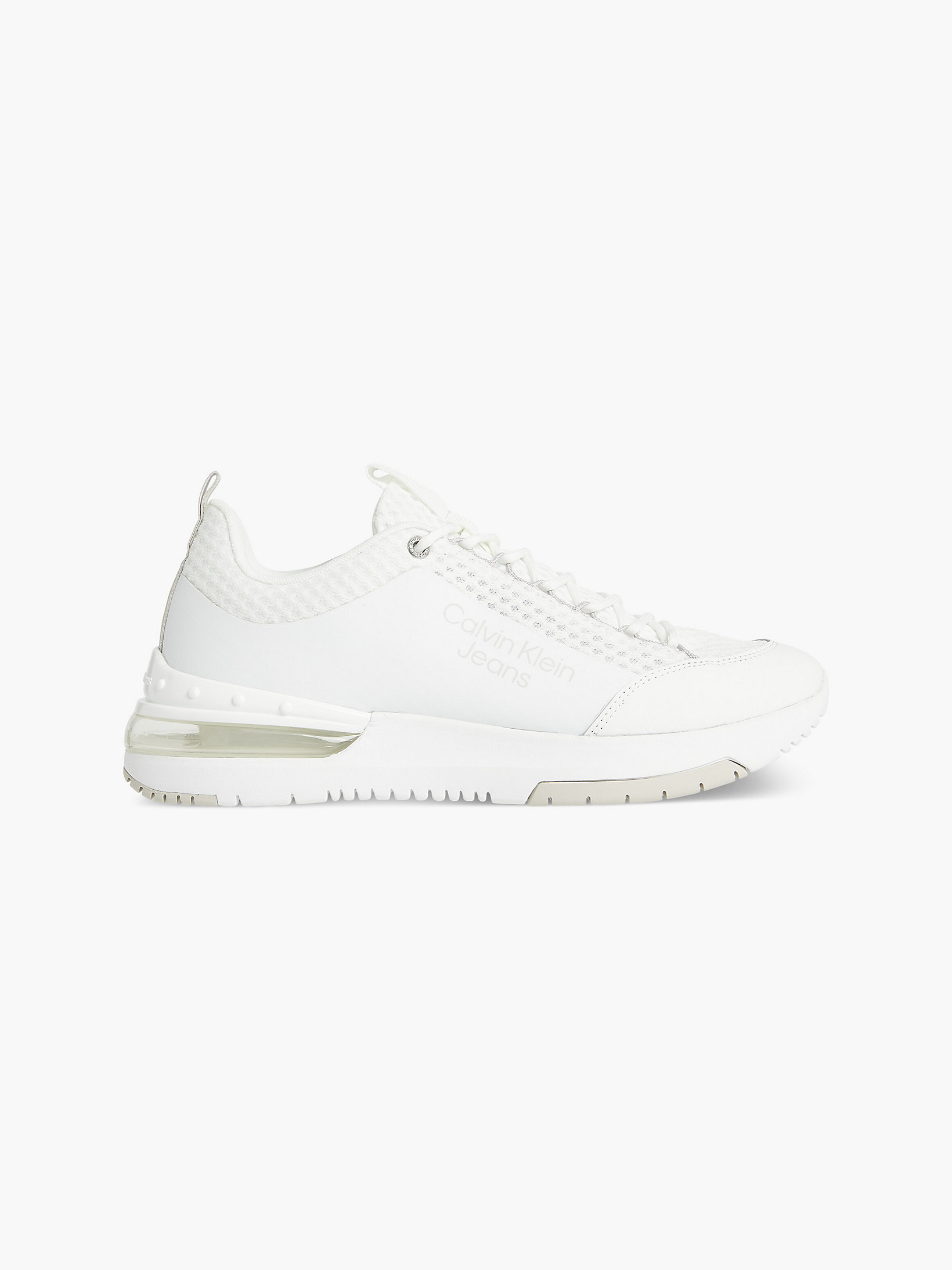 Bright White Recycled Trainers undefined men Calvin Klein