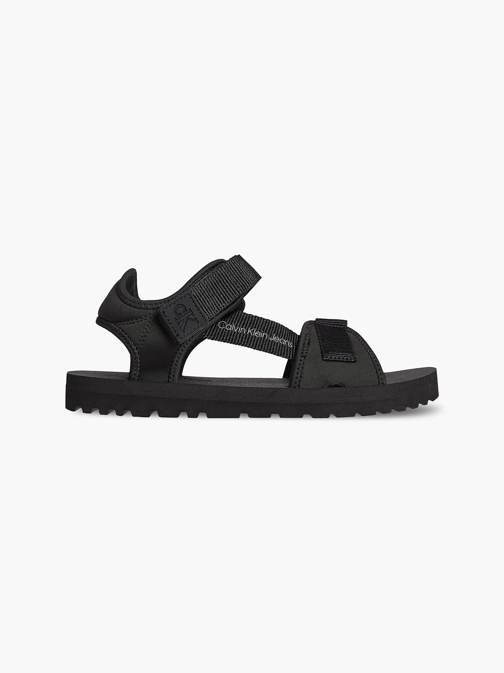 Triple Black Neoprene Sandals undefined men Calvin Klein