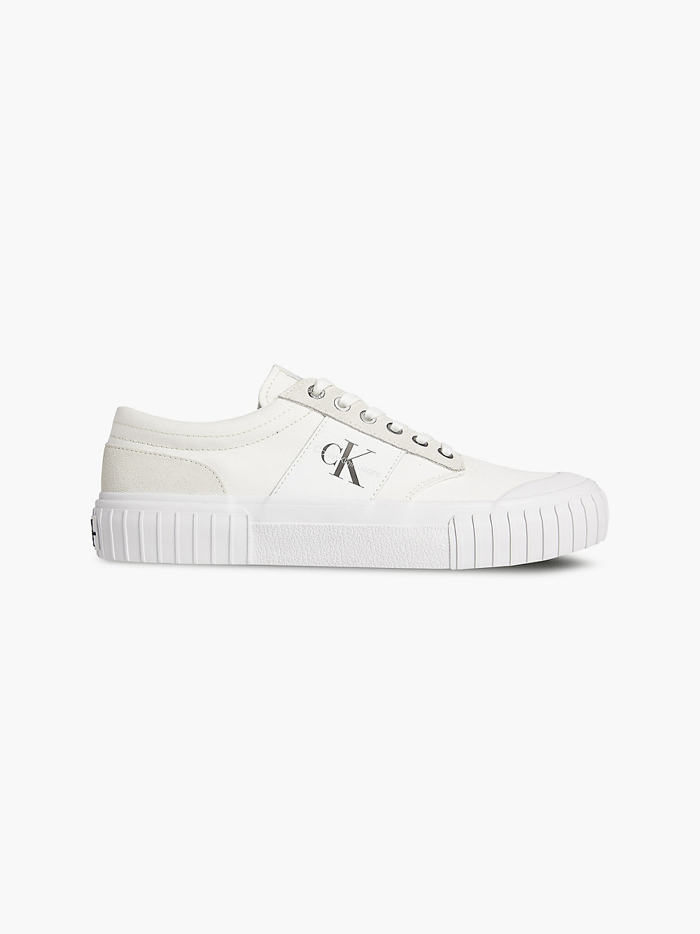 BRIGHT WHITE Recycelte Canvas-Sneakers undefined Herren Calvin Klein